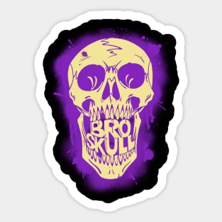 Broskull Logo V.1 Skeletor Design Full Size logo Sticker